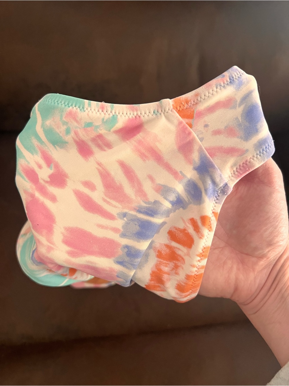Crew Cut Size 3 Toddler Tie-Dye Cutout One-Piece Swimsuit Pastel - Picture 6 of 6